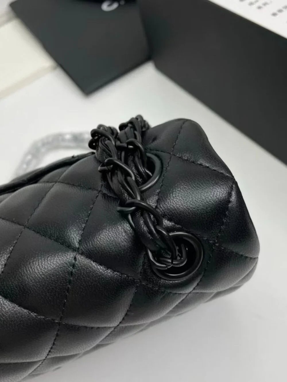 Chanel Classic Flap Quilted Black Leather Black Tone Chain Shoulder Bag - Picture 5 of 9